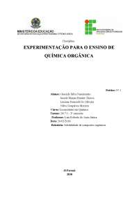 Solubilidade de compostos orgânicos
