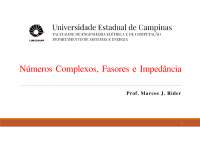 Numeros complexos, fasores e impedancia Unicamp