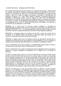 Contrato social de constitución de sociedad