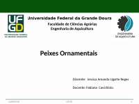 Espécies ornamentais de água doce