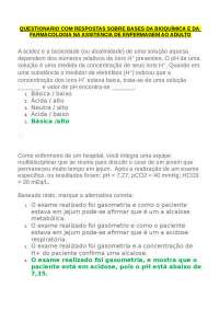 QUESTIONARIO DE BIOQUIMICA E FARMACOLOGIA