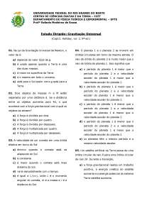 Lista Mecânica Clássica
