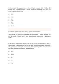 Lista de Exercícios - Química Básica