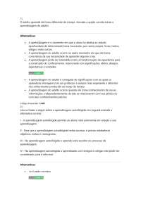 Avaliação presencial de Andragogia