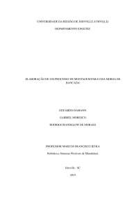 Elaboração de um processo de montagem para uma morsa de bancada
