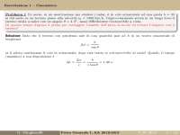 Esercitazione 1 - Cinematica: Problemi e Soluzioni