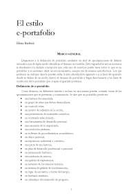 Barberá, Esteban El estilo del e portafolio
