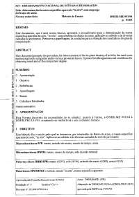 Determinação da massa específica aparente "insitu", com emprego do frasco de areia