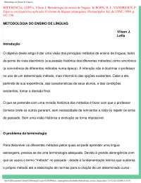 Metodologia de Ensino de lingua estrangeira