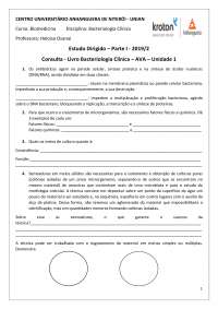estudo dirigido bacteriologia clinica