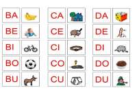 silabario condtruido com material reciclado. Construção da linguagem infantil