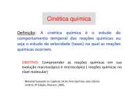 Cinetica quimica, equações, resumo, pdf