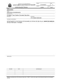 ESPECIFICAÇÃO TÉCNICA - SONDAGEM