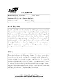 Plano de Ensino: Enfermagem Cirúrgica - Perioperatório, Assepsia e Assistência