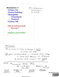 Biochemistry notes of lacture - Docsity