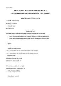 Protocollo di Osservazione Reciproca per la Formazione Docenti