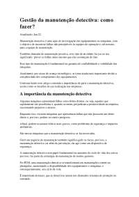 Manutenção Detectiva