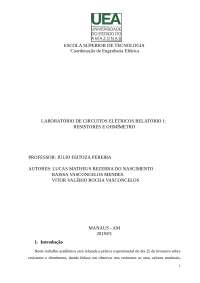 Relatório de Experimento: Resistores e Ohmímetro