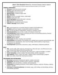 mental status exam cheat sheet