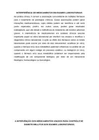 interferencia de  medicamentos em exames laboratoriais