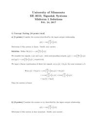 EE 3015 Midterm 1 Solutions