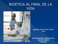 Ética y moral en el tema del final de la vida