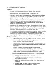 Resumo sobre Terapia Intensiva