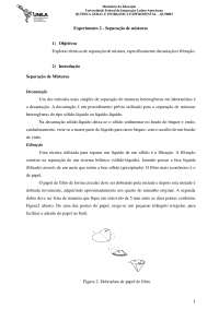 Experimento de Separação de Misturas: Decantação e Filtração