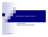 Sistema Lineares Iterativos Gauss Seidel