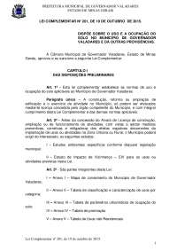 LEI DE USO E OCUPACAO DO SOLO GV