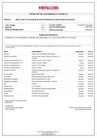CERTIFICADO DE MATERIAL PARA LIQUIDO PENETRANTED 70