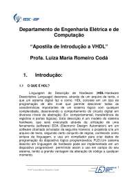 Apostila de introdução a vhdl 2014