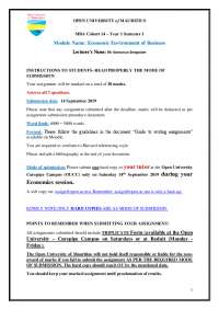 Economics of environment business
