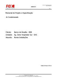 PROJETO DE CLIMATIZAÇÃO HOSPITALAR