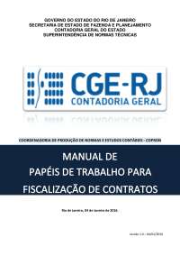 Manual de papéis de trabalho para fiscalização de contratos