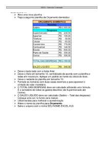 Exercícios Excel Básico