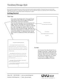 Thesis Turabian Format - Docsity