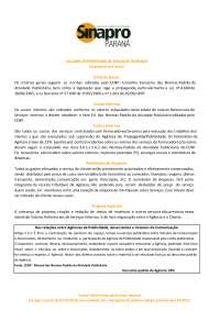 Sinapro Paraná: valores referenciais de serviços internos