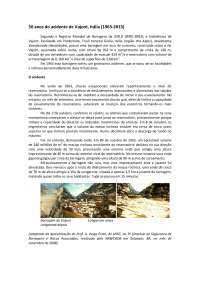 50 anos do acidente de Vajont, Itália (1963-2013)