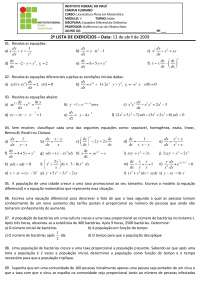 Equações Diferenciais Ordinárias