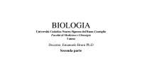 Slide per poter studiare Biologia Umana