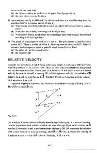 Relative velocity o level - Docsity
