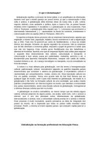 O que é globalização