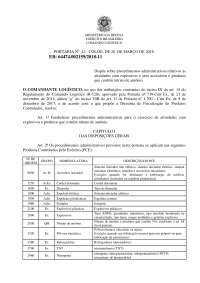 Portaria Colog 42 do exército brasileiro. legislação vigente que revoga a Colog 003.