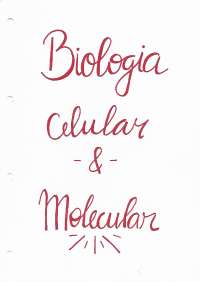 Biologia Celular - Apontamentos em sala