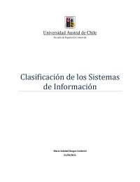 Clasificación de los Sistemas de Información