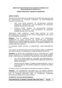 Minuta de constitución de empresa