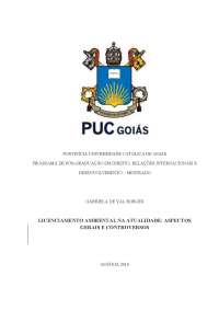LICENCIAMENTO AMBIENTAL NA ATUALIDADE ASPECTOS
