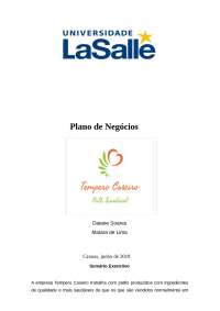 Plano de Negócios modelo