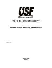 Projeto de Reator PFR
